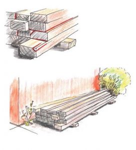 Animated stacked timbers from the blog "stacked timber termite systems".